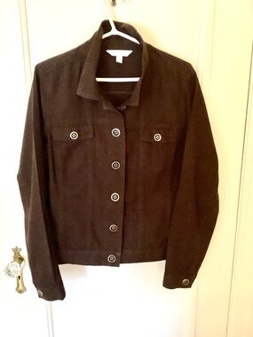 Brown linen-cotton jacket